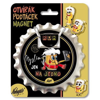 Nekupto Otvírák na pivo, podtácek - Myslím jen na jedno