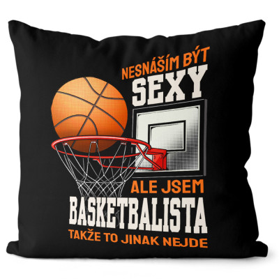 Polštář 40 x 40 cm - Sexy basketbalista