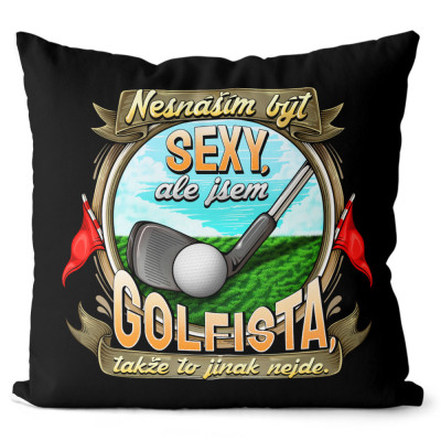 Polštář 40 x 40 cm - Sexy golfista