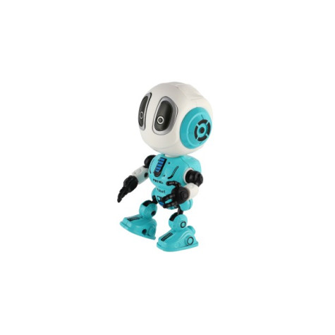 Teddies Robot ECHO opakující věty kovový 12cm modrý ~ 2