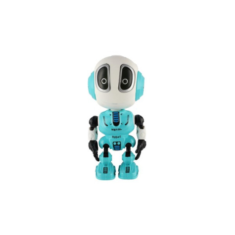 Teddies Robot ECHO opakující věty kovový 12cm modrý ~ 4