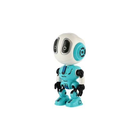 Teddies Robot ECHO opakující věty kovový 12cm modrý ~ 5