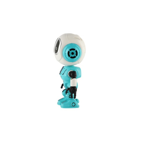 Teddies Robot ECHO opakující věty kovový 12cm modrý ~ 6