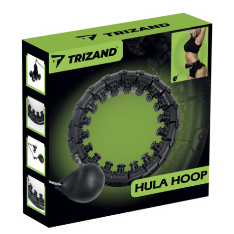 Masážní Hula hoop se závažím černý Trizand 25208 ~ 9