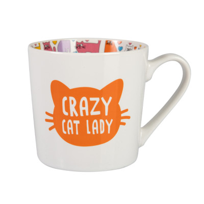 Albi Hrnek s potiskem 380 ml - Crazy cat lady