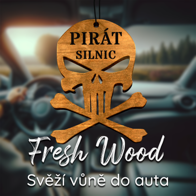 Ahome Dřevěná vůně do auta - Pirát silnic