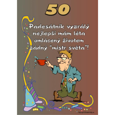 Certifikát - Padesátník vyzrálý 50