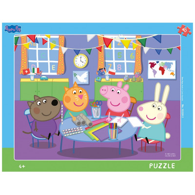 Dino Peppa Pig: Ve školce deskové puzzle 40 dílků