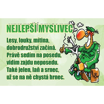 Průkaz - Nejlepší myslivec