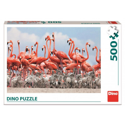 Dino Plameňáci puzzle 500 dílků