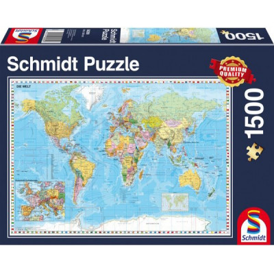 SCHMIDT Puzzle Politická mapa světa 1500 dílků