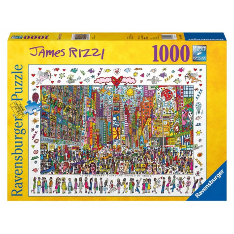 RAVENSBURGER Puzzle Times Square - Everyone should go there 1000 dílků ~ 1