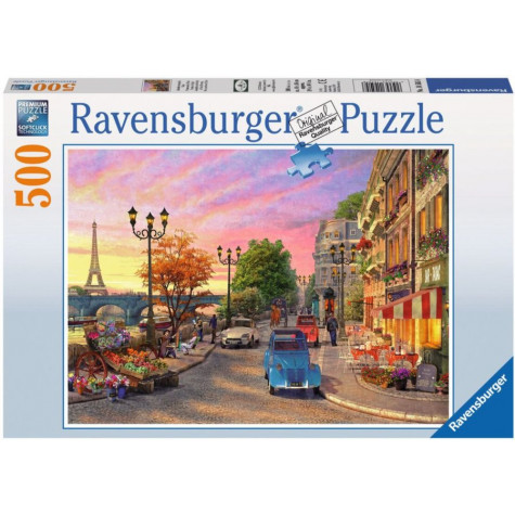 RAVENSBURGER Puzzle Večer v Paříži 500 dílků ~ 1