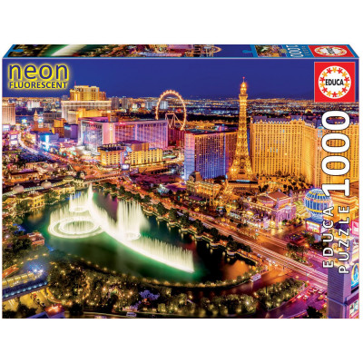 EDUCA Svítící puzzle Las Vegas 1000 dílků