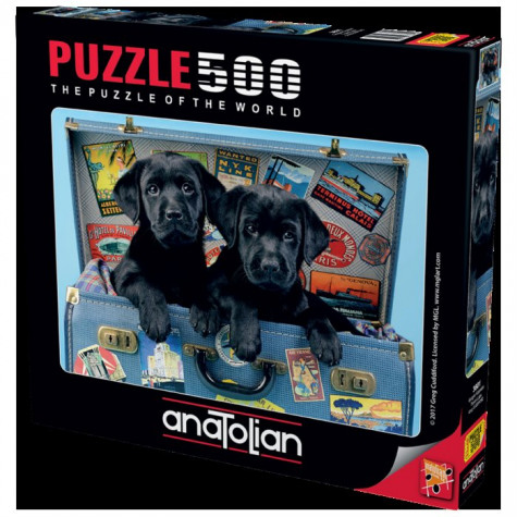 ANATOLIAN Puzzle Labradoři na cestách 500 dílků ~ 1