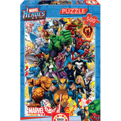 EDUCA Puzzle Hrdinové Marvel 500 dílků