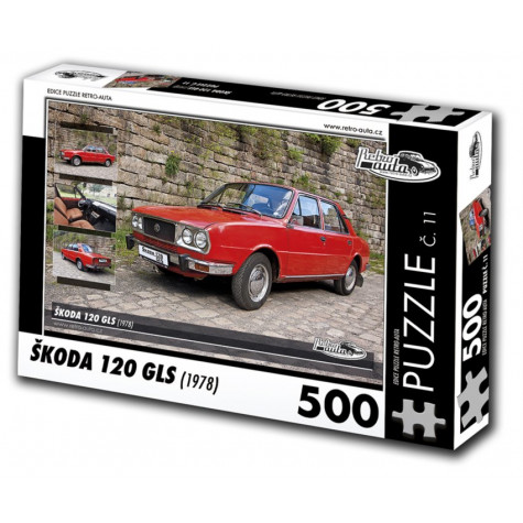 RETRO-AUTA Puzzle č. 11 Škoda 120 GLS (1978) 500 dílků ~ 1