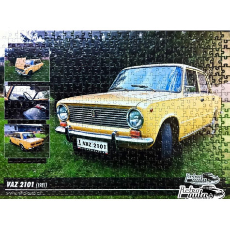 RETRO-AUTA Puzzle č. 6 VAZ 2101 (1981) 500 dílků ~ 2