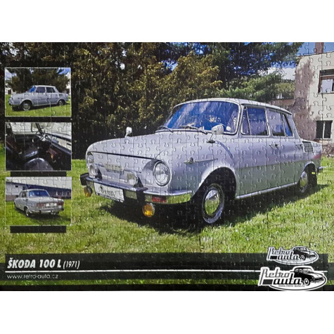 RETRO-AUTA Puzzle č. 8 Škoda 100 L (1971) 500 dílků ~ 2