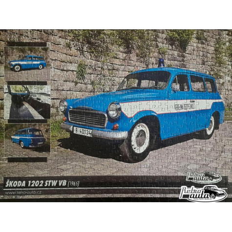 RETRO-AUTA Puzzle č. 17 Škoda 1202 STW VB (1965) 500 dílků ~ 2