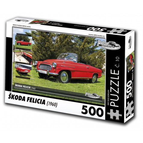 RETRO-AUTA Puzzle č. 10 Škoda Felicia (1960) 500 dílků ~ 1