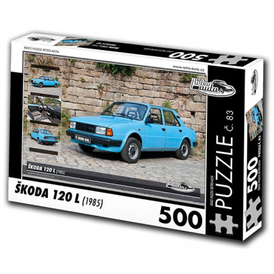 RETRO-AUTA Puzzle č. 83 Škoda 120 L (1985) 500 dílků