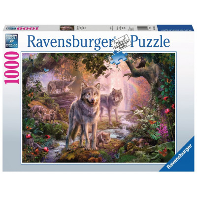 RAVENSBURGER Puzzle Vlčí rodina v létě 1000 dílků