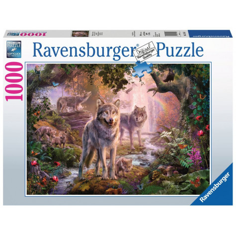 RAVENSBURGER Puzzle Vlčí rodina v létě 1000 dílků ~ 1