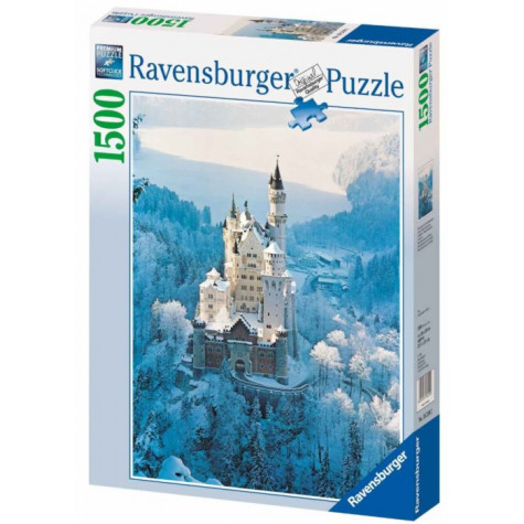 RAVENSBURGER Puzzle Zimní Neuschwanstein 1500 dílků ~ 1