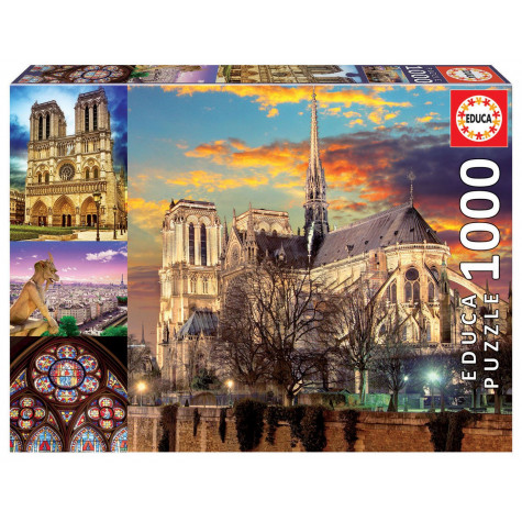 EDUCA Puzzle Notre Dame, koláž 1000 dílků ~ 1