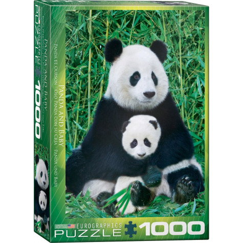 EUROGRAPHICS Puzzle Panda a mládě 1000 dílků ~ 1