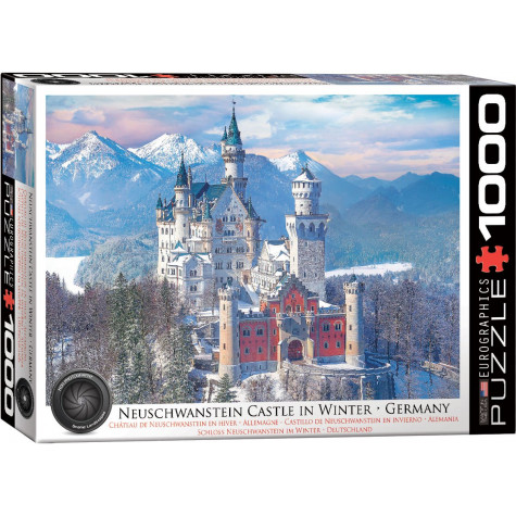 EUROGRAPHICS Puzzle Zámek Neuschwanstein v zimě 1000 dílků ~ 1