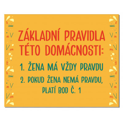 Albi Cedulka na dveře - Pravidla domácnosti