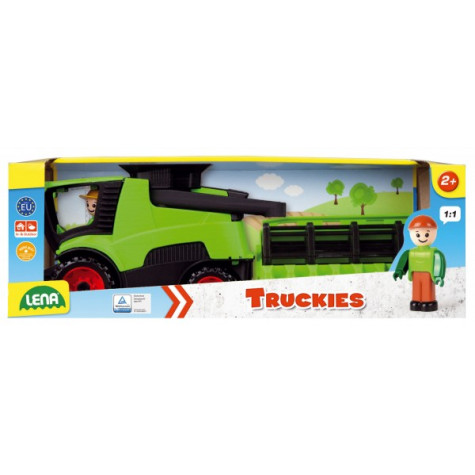 Lena Auto Truckies kombajn plast 20cm s figurkou