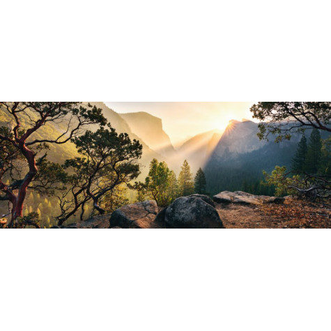 RAVENSBURGER Panoramatické puzzle Yosemitský národní park, Kalifornie 1000 dílků ~ 2