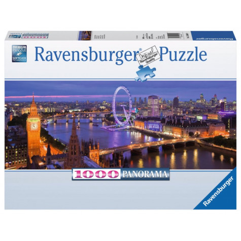 RAVENSBURGER Panoramatické puzzle Noční Londýn 1000 dílků ~ 1