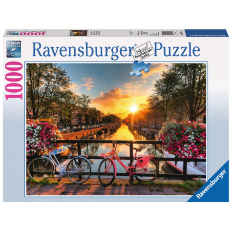 RAVENSBURGER Puzzle Kola v Amsterdamu, Nizozemsko 1000 dílků ~ 1