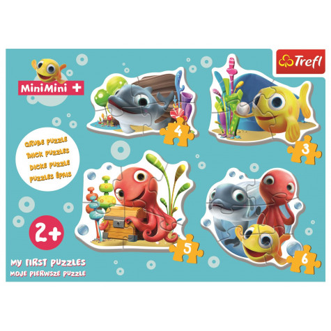 TREFL Baby puzzle Rybka MiniMini 4v1 3, 4, 5, 6 dílků ~ 2