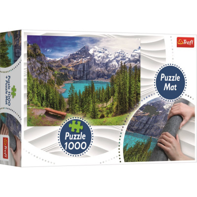 TREFL Puzzle Horská vyhlídka 1000 dílků + Podložka pod puzzle