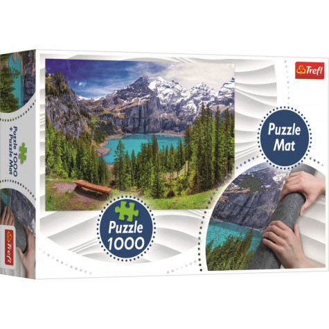 TREFL Puzzle Horská vyhlídka 1000 dílků + Podložka pod puzzle ~ 1