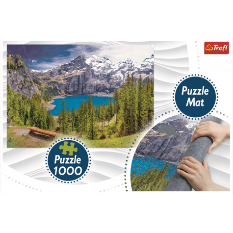 TREFL Puzzle Horská vyhlídka 1000 dílků + Podložka pod puzzle ~ 3