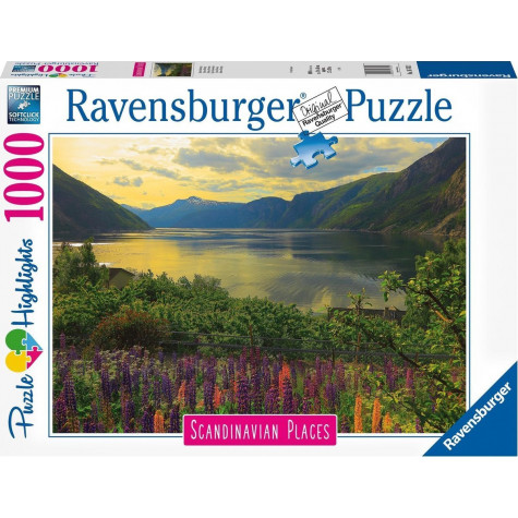 RAVENSBURGER Puzzle Fjord v Norsku 1000 dílků ~ 1