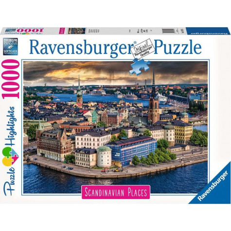 RAVENSBURGER Puzzle Stockholm, Švédsko 1000 dílků ~ 1