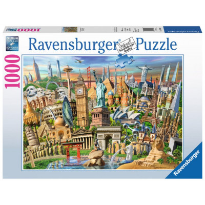 RAVENSBURGER Puzzle Světové pamětihodnosti 1000 dílků