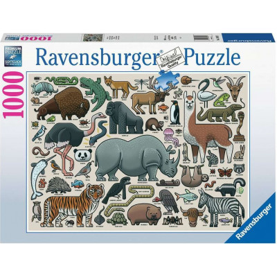 RAVENSBURGER Puzzle Divoká zvířata 1000 dílků