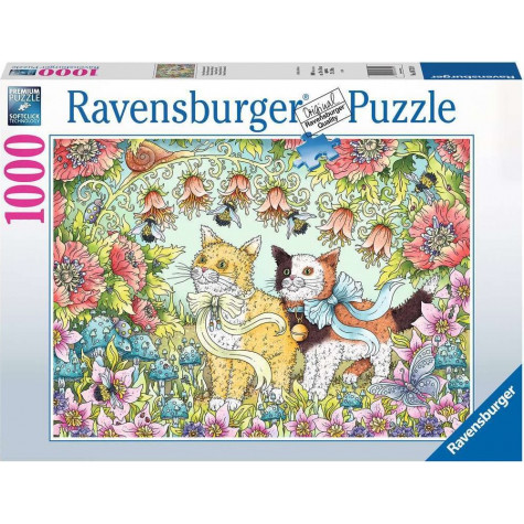 RAVENSBURGER Puzzle Kočičí přátelství 1000 dílků ~ 1