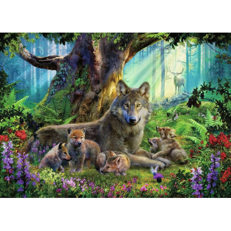 RAVENSBURGER Puzzle Vlci v lese 1000 dílků ~ 2