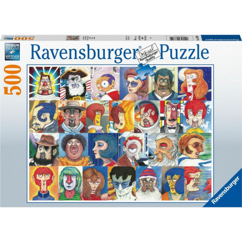 RAVENSBURGER Puzzle Tváře 500 dílků ~ 1