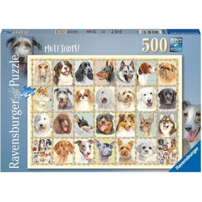 RAVENSBURGER Puzzle Portréty psů 500 dílků