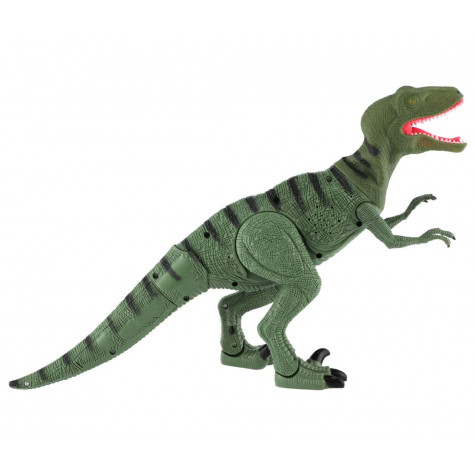 Dinosaurus chodící IC velociraptor 50cm na baterie se zvukem a se světlem ~ 6